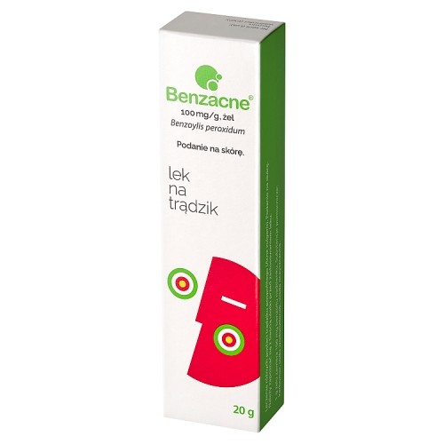 Miniaturka artykułu - #1 Benzacne żel 100 mg/g Lek na trądzik, 20 g