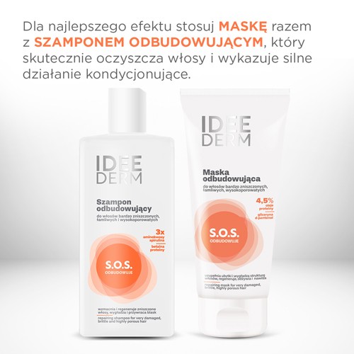 #3 – Idee Derm Maska odbudowująca do włos&oacute;w wysokoporowatych, 200 ml