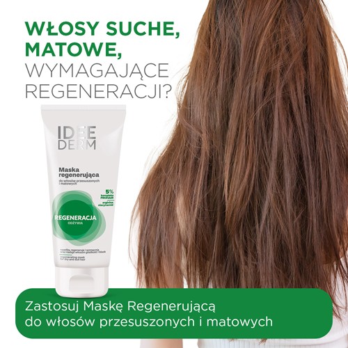 Miniaturka artykułu - #0 Idee Derm Maska regenerująca do włos&oacute;w przesuszonych i matowych, 200 ml
