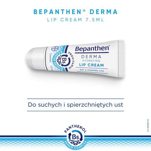 Zdjęcie produktu - 2 Bepanthen Derma Hydrating Lip Cream krem do ust, 7,5 ml