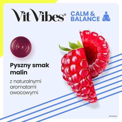 Zdjęcie produktu - 4 Vit Vibes Calm & Balance żelki smak malinowy, 60 szt.