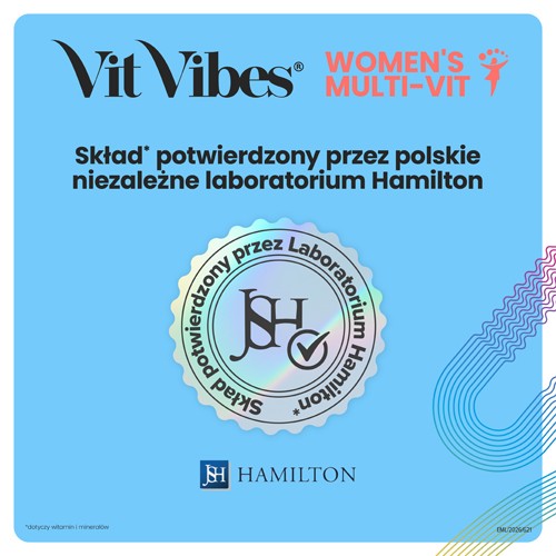 Zdjęcie produktu - 6 Vit Vibes Women's Multi-Vit żelki smak pomarańcza i mango, 60 szt.