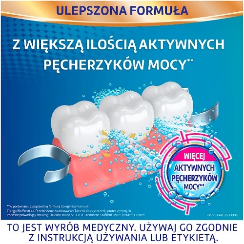 Miniaturka artykułu - #0 Corega Bio Formuła Tabletki do codziennego czyszczenia protez zębowych, 120 szt.