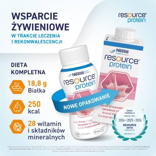 Miniaturka artykułu - #0 Resource Protein Preparat odżywczy w płynie smak waniliowy, 4 x 200 ml