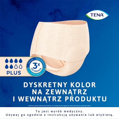Miniaturka artykułu - #0 Tena Lady Pants Plus Creme Bielizna chłonna dla kobiet M, 9 szt.