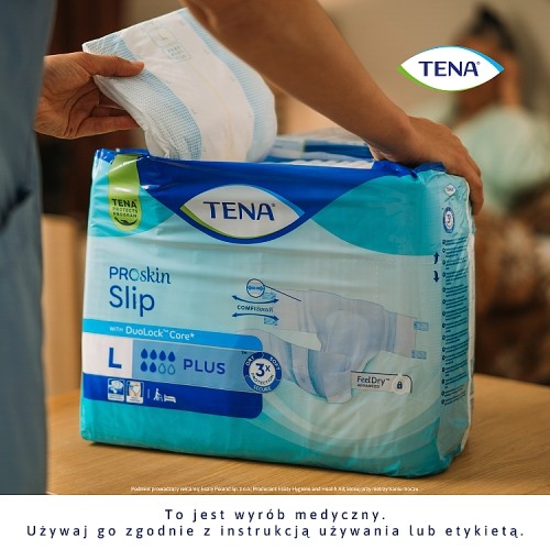 Miniaturka artykułu - #0 Tena ProSkin Slip Pieluchomajtki z rzepami Plus M, 30 szt.