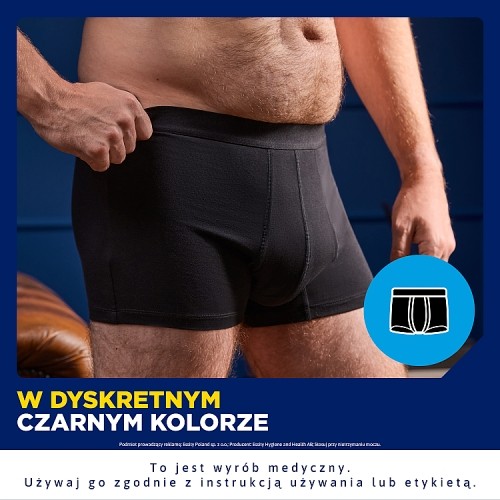 Miniaturka artykułu - #1 Tena Men Protective Boxer Wielorazowe bokserki ochronne dla mężczyzn M, 1 szt.