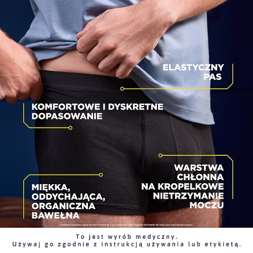 Zdjęcie produktu - 4 Tena Men Protective Boxer Wielorazowe bokserki ochronne dla mężczyzn L, 1 szt.