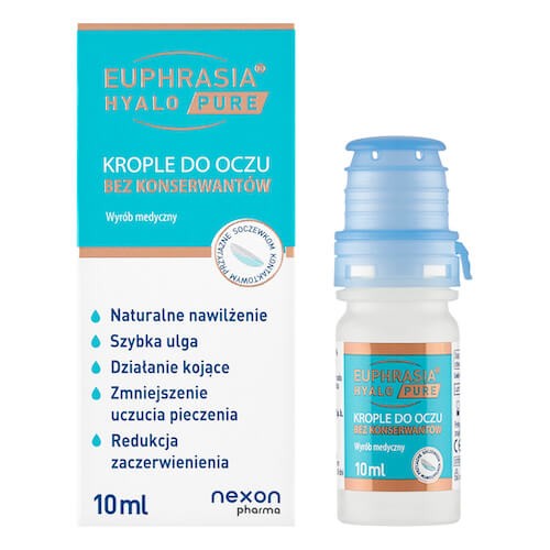 Miniaturka artykułu - #1 Euphrasia Hyalo Pure Krople do oczu, 10 ml