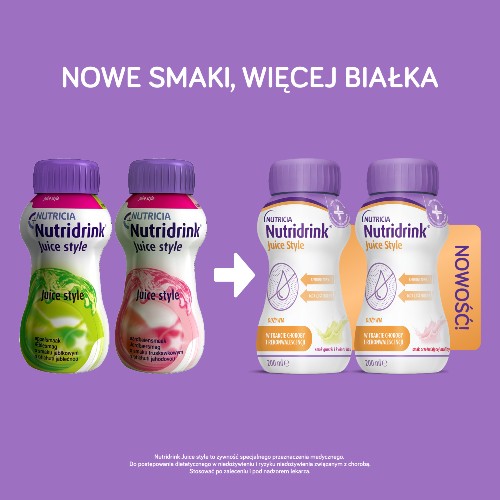Miniaturka artykułu - #0 Nutridrink Juice Style smak orzeźwiającej maliny, 4 x 200 ml