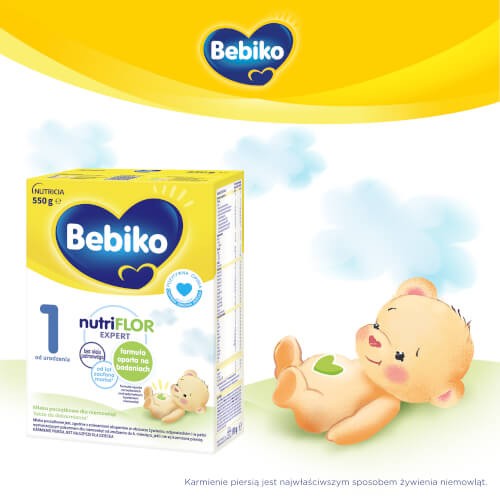 Miniaturka artykułu - #0 Bebiko 1 NutriFlor Expert Mleko początkowe dla niemowląt od urodzenia, 550 g