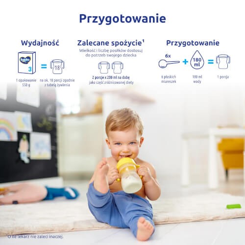 Zdjęcie produktu - 2 Bebiko Junior 3 NutriFlor Expert Odżywcza formuła na bazie mleka dla małych dzieci powyżej 1. roku życia, 550 g