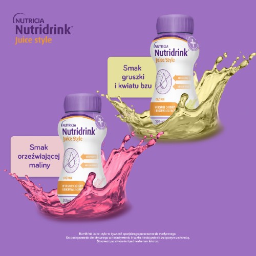 Zdjęcie produktu - 2 Nutridrink Juice Style smak gruszki i kwiatu bzu, 4 x 200 ml