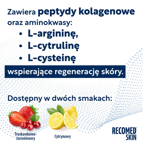 #0 – RecoMed Skin smak truskawkowo - żurawinowy, 10 sasz. x 25 g - dla os&oacute;b z odleżynami i ranami