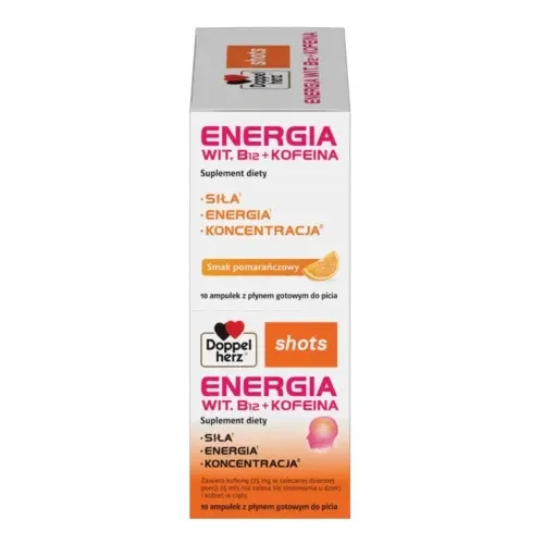 #0 – Doppelherz shots Energia Witamina B12 + Kofeina, 10 ampułek