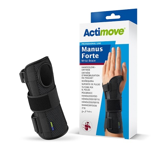 Miniaturka artykułu - #0 Actimove Professional Line Manus Forte Orteza nadgarstka czarna prawa L/XL