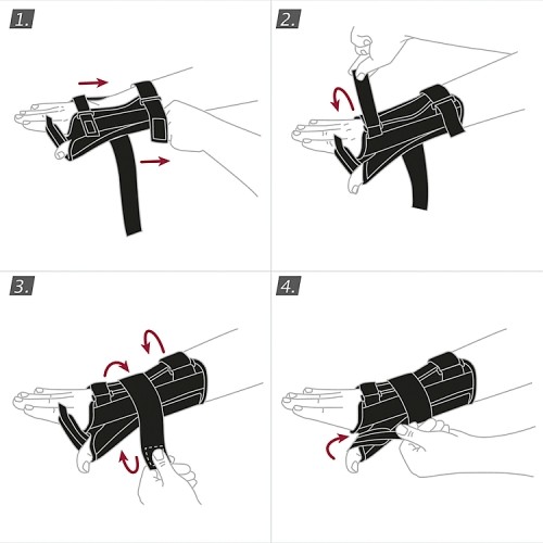 Miniaturka artykułu - #1 Actimove Professional Line Manus Forte Plus Orteza nadgarstka i kciuka czarna lewa XS