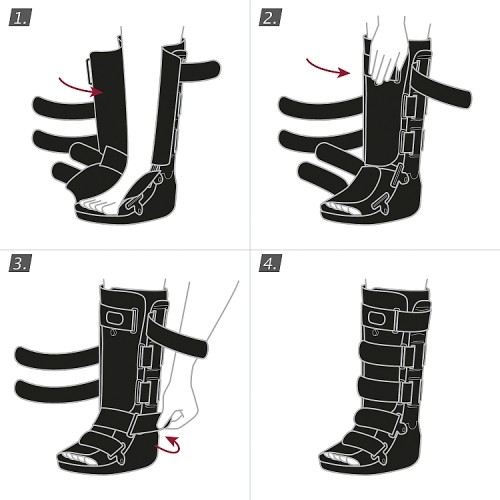 Miniaturka artykułu - #0 Actimove Professional Line Standard Air Walker Orteza na goleń i stopę wysoka czarna XL