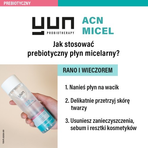 Zdjęcie produktu - 2 YUN ACN MICEL Prebiotyczny płyn micelarny, 200 ml