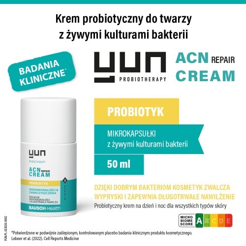 Miniaturka artykułu - #0 YUN ACN REPAIR CREAM Probiotyczny krem do twarzy, 50 ml