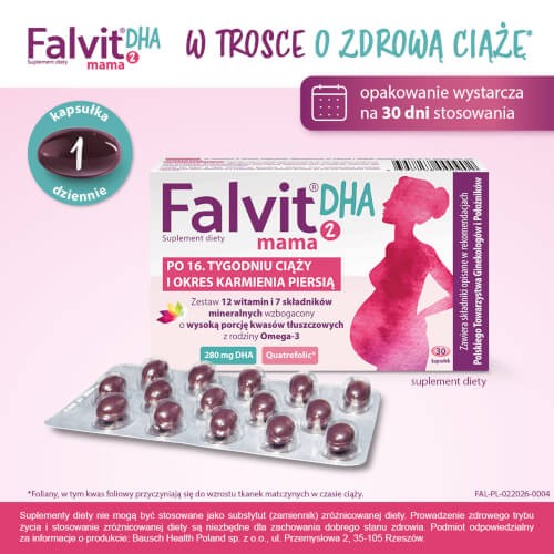 Miniaturka artykułu - #1 Falvit Mama 2 DHA, 30 kaps.