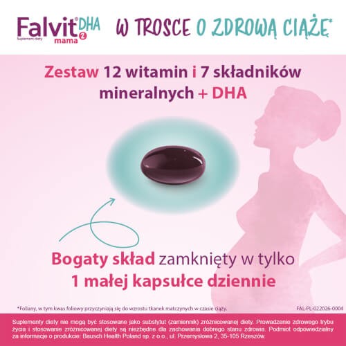Zdjęcie produktu - 2 Falvit Mama 2 DHA, 30 kaps.