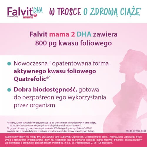 Zdjęcie produktu - 5 Falvit Mama 2 DHA, 30 kaps.