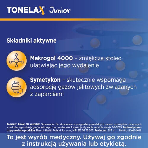 Zdjęcie produktu - 2 Tonelax Junior, 10 sasz.