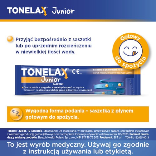 Zdjęcie produktu - 4 Tonelax Junior, 10 sasz.