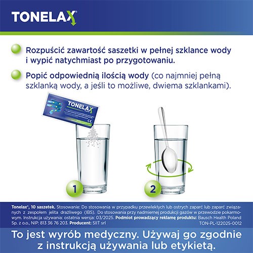 Zdjęcie produktu - 4 Tonelax, 10 sasz. - do stosowania przy zaparciach i wzdęciach