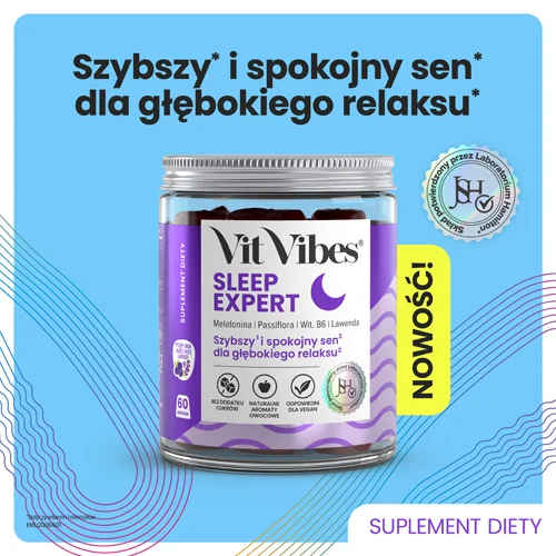 #0 – Vit Vibes Sleep Expert żelki o smaku jagodowym z nutą lawendy, 60 szt.