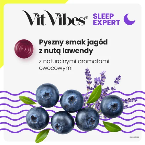 #4 – Vit Vibes Sleep Expert żelki o smaku jagodowym z nutą lawendy, 60 szt.
