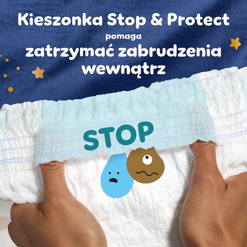 Zdjęcie produktu - 6 Pampers Night Pants 7 Pieluchomajtki dla dzieci, 70 szt.