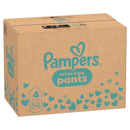 Miniaturka artykułu - #0 Pampers Active Baby Pants 4 Pieluchomajtki dla dzieci, 156 szt.
