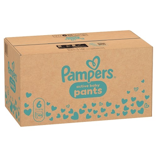 Miniaturka artykułu - #0 Pampers Active Baby Pants 6 Pieluchomajtki dla dzieci, 120 szt.