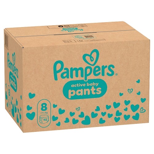 Miniaturka artykułu - #0 Pampers Active Baby Pants 8 Pieluchomajtki dla dzieci, 92 szt.
