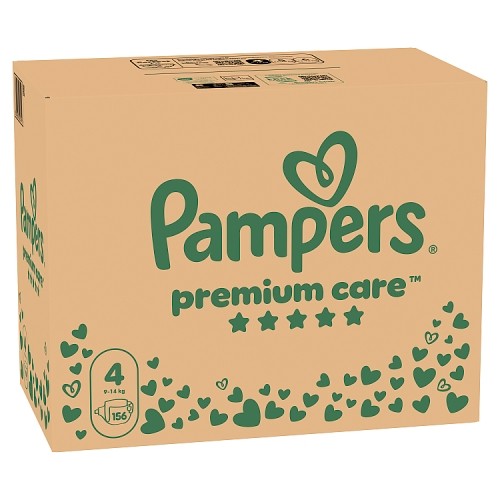 Miniaturka artykułu - #0 Pampers Premium Care 4 Pieluchy dla dzieci, 156 szt.