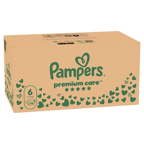 Miniaturka artykułu - #0 Pampers Premium Care 6 Pieluchy dla dzieci, 116 szt.