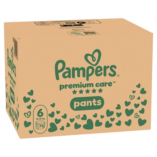 Miniaturka artykułu - #0 Pampers Premium Care Pants 6 Pieluchomajtki dla dzieci, 72 szt.