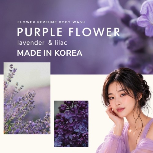 Miniaturka artykułu - #0 Aekyung Showermate Purple Flower Perfumowany żel pod prysznic, 1,2 l