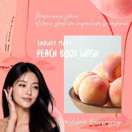 Miniaturka artykułu - #0 Aekyung Showermate Natural Peach Żel pod prysznic, 1,2 l