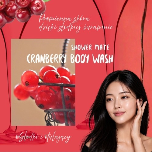 Miniaturka artykułu - #0 Aekyung Showermate Natural Cranberry Żel pod prysznic, 1,2 l