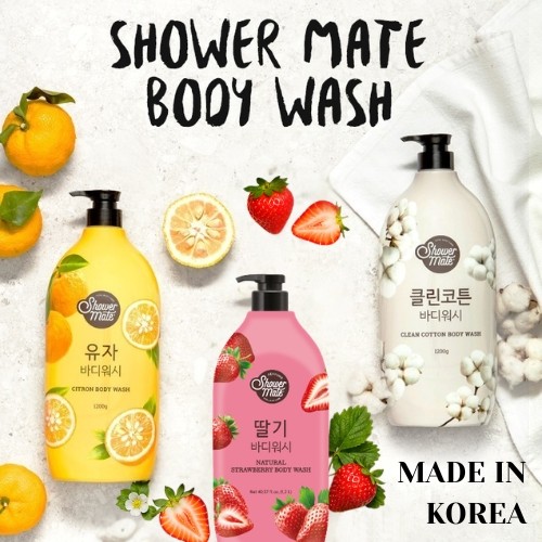 Miniaturka artykułu - #1 Aekyung Showermate Natural Clean Cotton Żel pod prysznic, 1,2 l