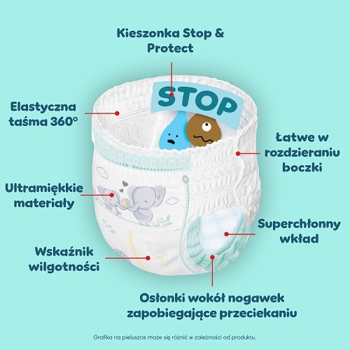 Miniaturka artykułu - #1 Zestaw Pampers Premium Care Pants 6 Pieluchomajtki dla dzieci, 2 x 72 szt.