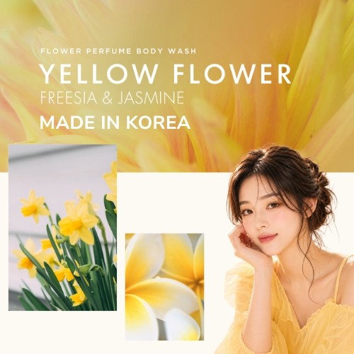 Miniaturka artykułu - #0 Aekyung Showermate Yellow Flower Perfumowany żel pod prysznic, 1,2 l