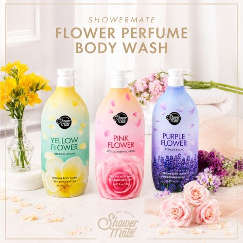 Miniaturka artykułu - #1 Aekyung Showermate Yellow Flower Perfumowany żel pod prysznic, 1,2 l