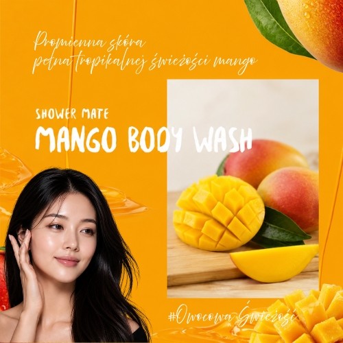 Miniaturka artykułu - #0 Aekyung Showermate Natural Mango Żel pod prysznic, 1,2 l