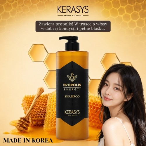 Miniaturka artykułu - #0 Aekyung Kerasys Propolis Energy+ Szampon do włos&oacute;w z propolisem, 1 l