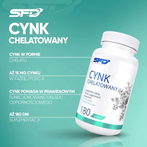 Zdjęcie produktu - 3 SFD Cynk chelatowany, 180 tabl.
