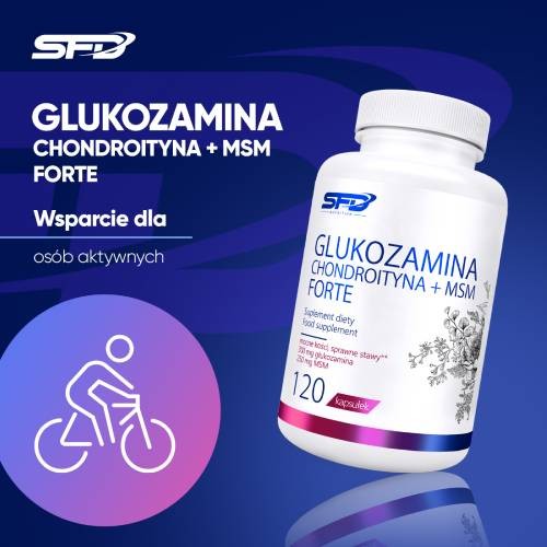 Zdjęcie produktu - 2 SFD Glukozamina Chondroityna MSM Forte, 120 kaps.